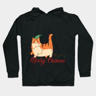 Merry Catmas Fat Orange Ginger Tabby Hoodie